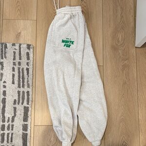 Women’s White Fox Sweatpants